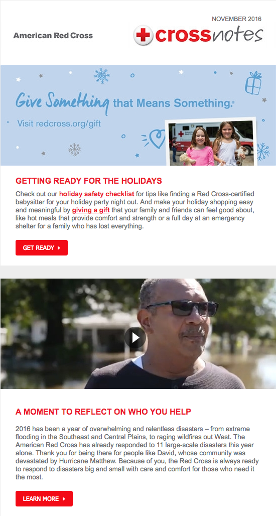 american red cross fund raising email